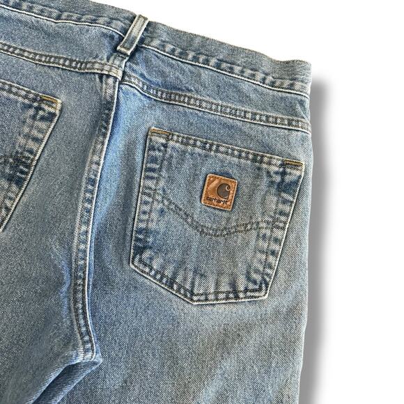 Y2K Carhartt B17 Relaxed Tapered Jeans 30x30 Stonewash Blue 100% Cotton Vintage - Picture 9 of 13
